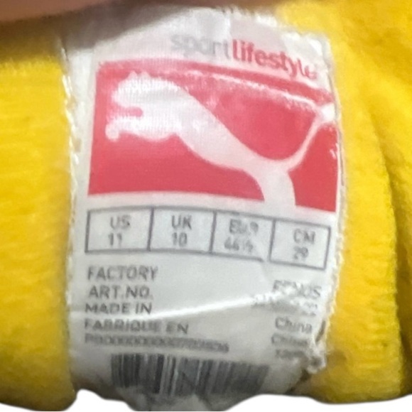 Puma Gray and Yellow Retro Sneakers with Sleek Low-Top Design - Picture 3 of 8